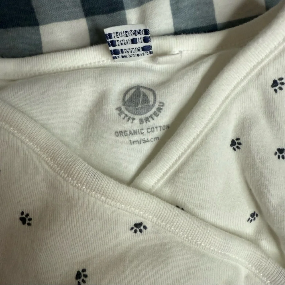 100% Organic Cotton and Wool Neutrals Unisex Baby Clothing 9 Pc Bundle Lot
